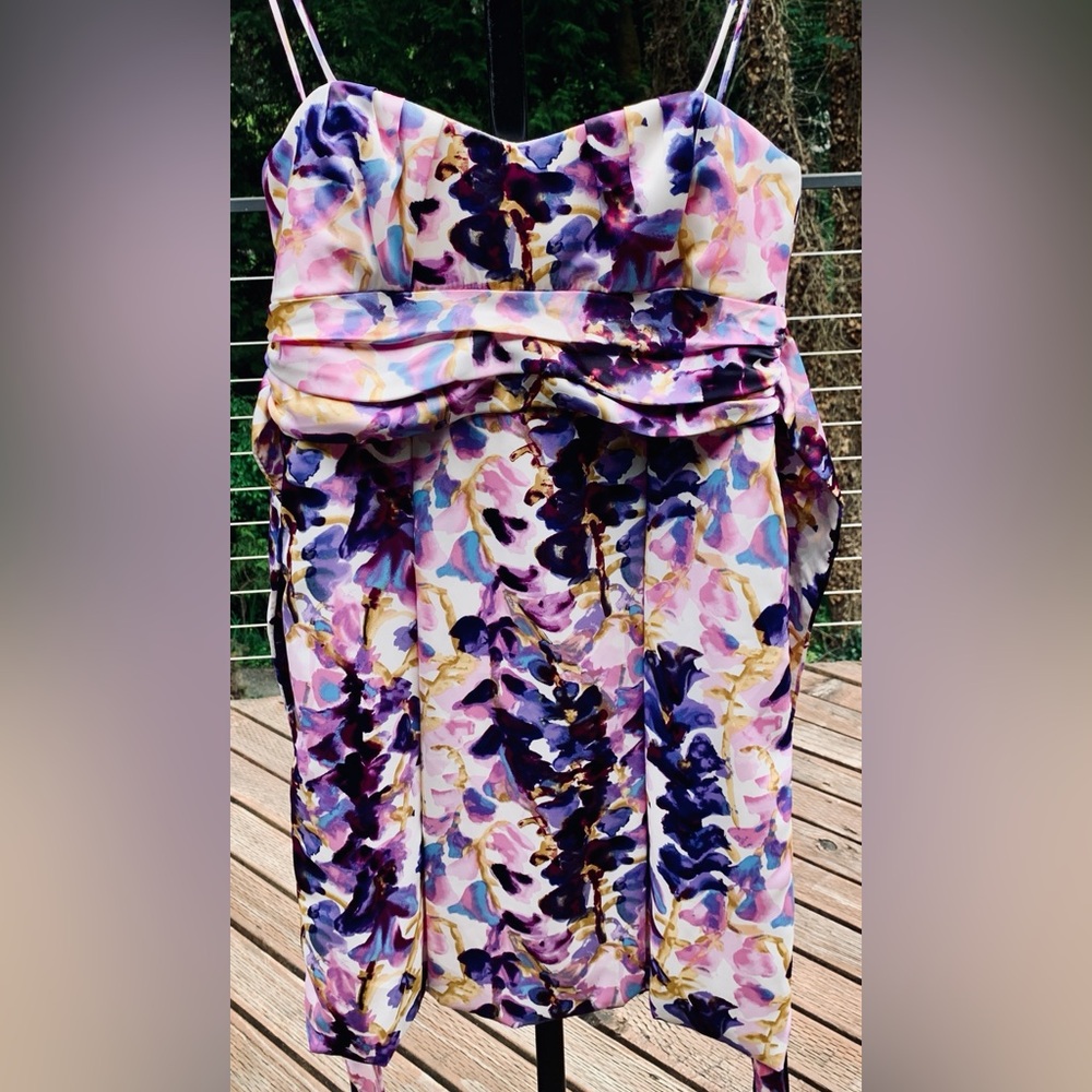 Colorful Floral Sundress with Spaghetti Straps